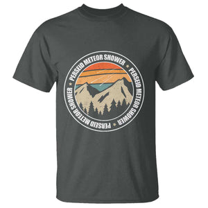 Perseid Meteor Shower T Shirt Shooting Stars Astronomy Vintage Retro Mountain TS11 Dark Heather Print Your Wear
