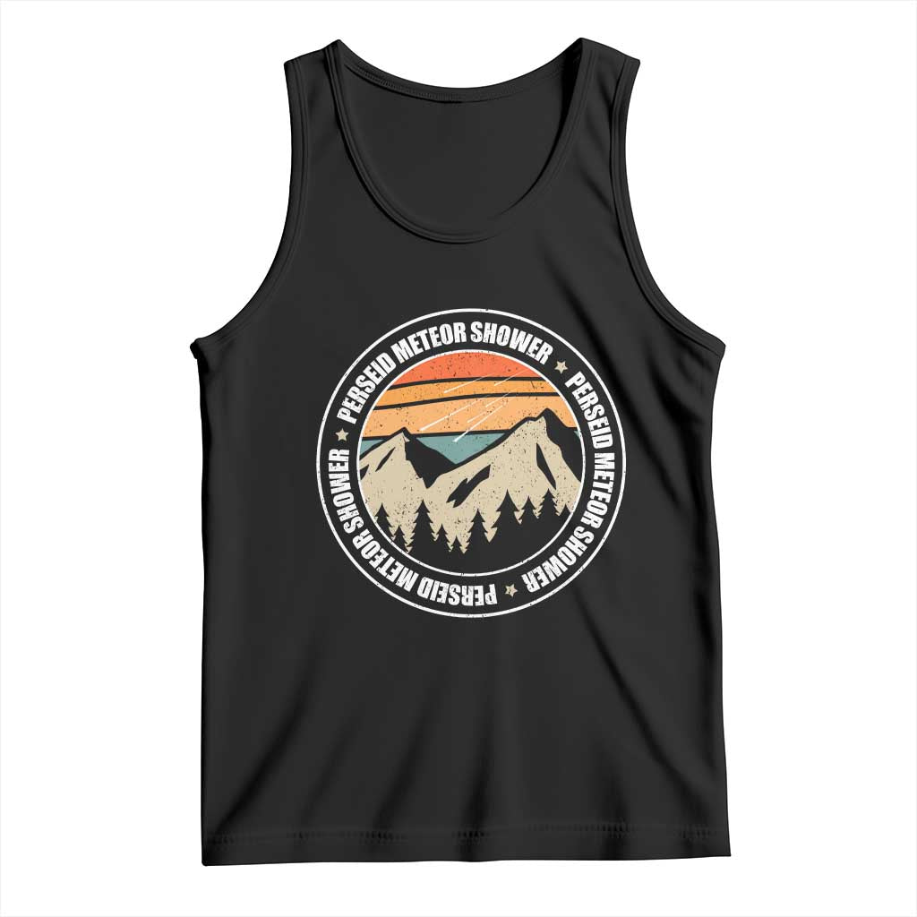 Perseid Meteor Shower Tank Top Shooting Stars Astronomy Vintage Retro Mountain TS11 Black Print Your Wear