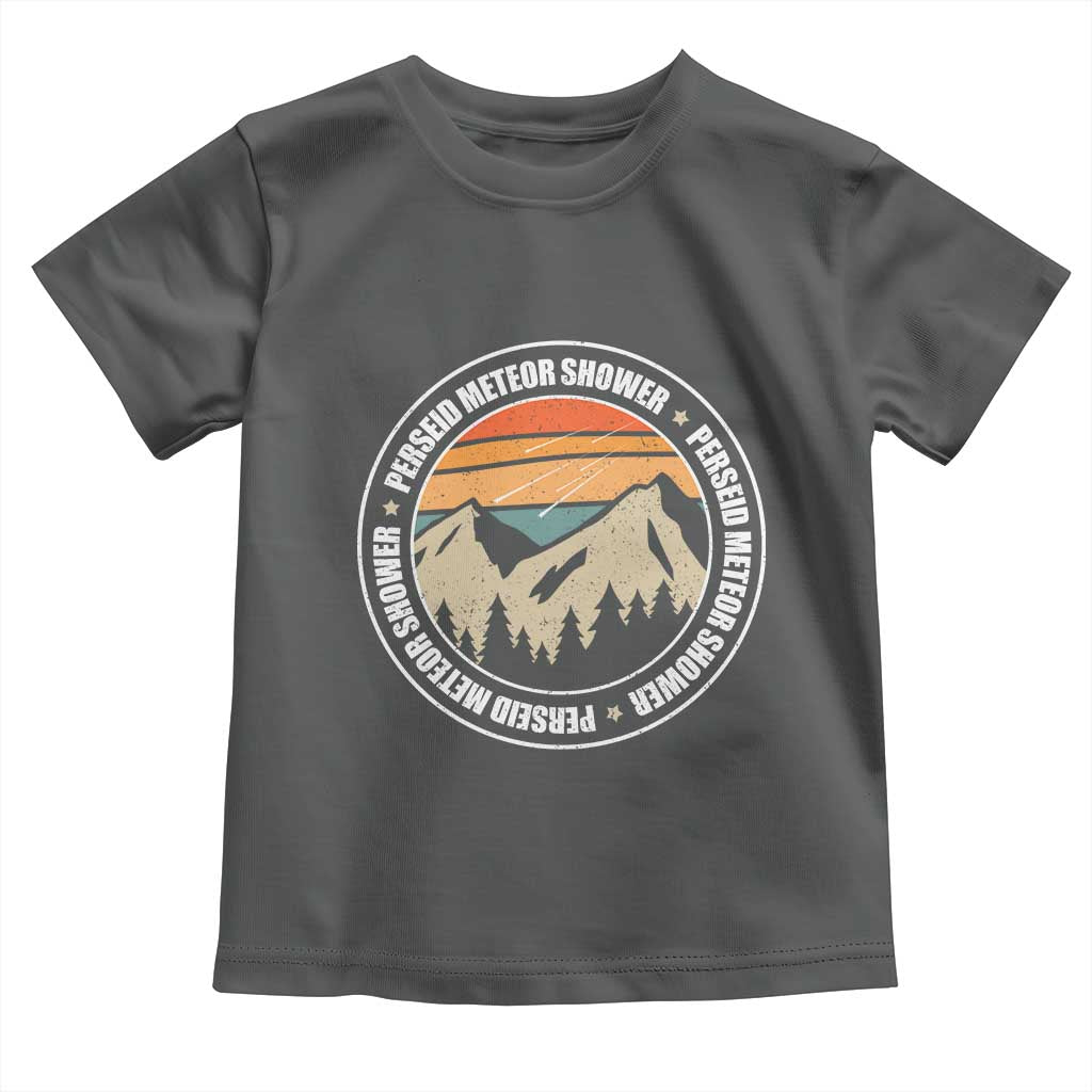 Perseid Meteor Shower Toddler T Shirt Shooting Stars Astronomy Vintage Retro Mountain TS11 Dark Heather Print Your Wear
