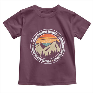 Perseid Meteor Shower Toddler T Shirt Shooting Stars Astronomy Vintage Retro Mountain TS11 Maroon Print Your Wear