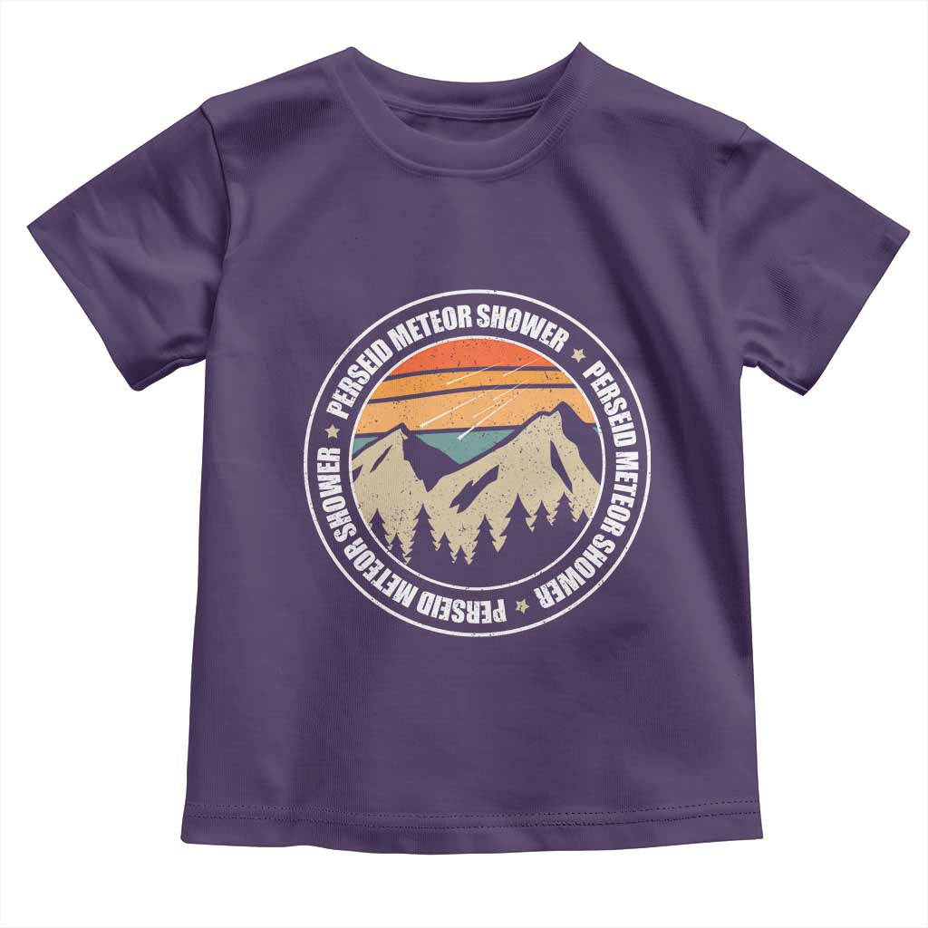 Perseid Meteor Shower Toddler T Shirt Shooting Stars Astronomy Vintage Retro Mountain TS11 Purple Print Your Wear