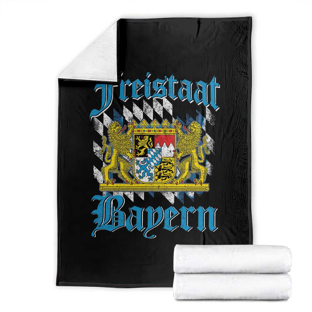 Freustaat Bayern Throw Blanket Bavaria German Munich Oktoberfest TS11 Black Print Your Wear