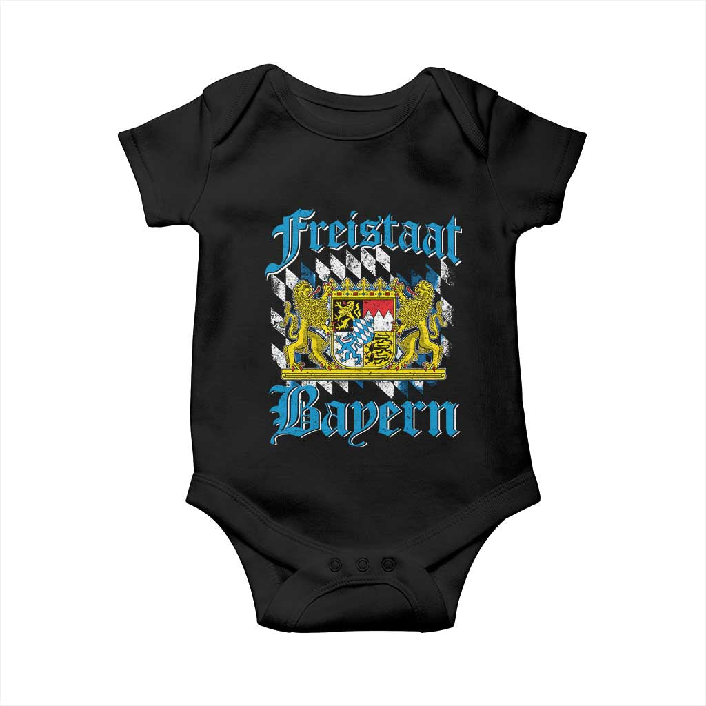 Freustaat Bayern Baby Onesie Bavaria German Munich Oktoberfest TS11 Black Print Your Wear