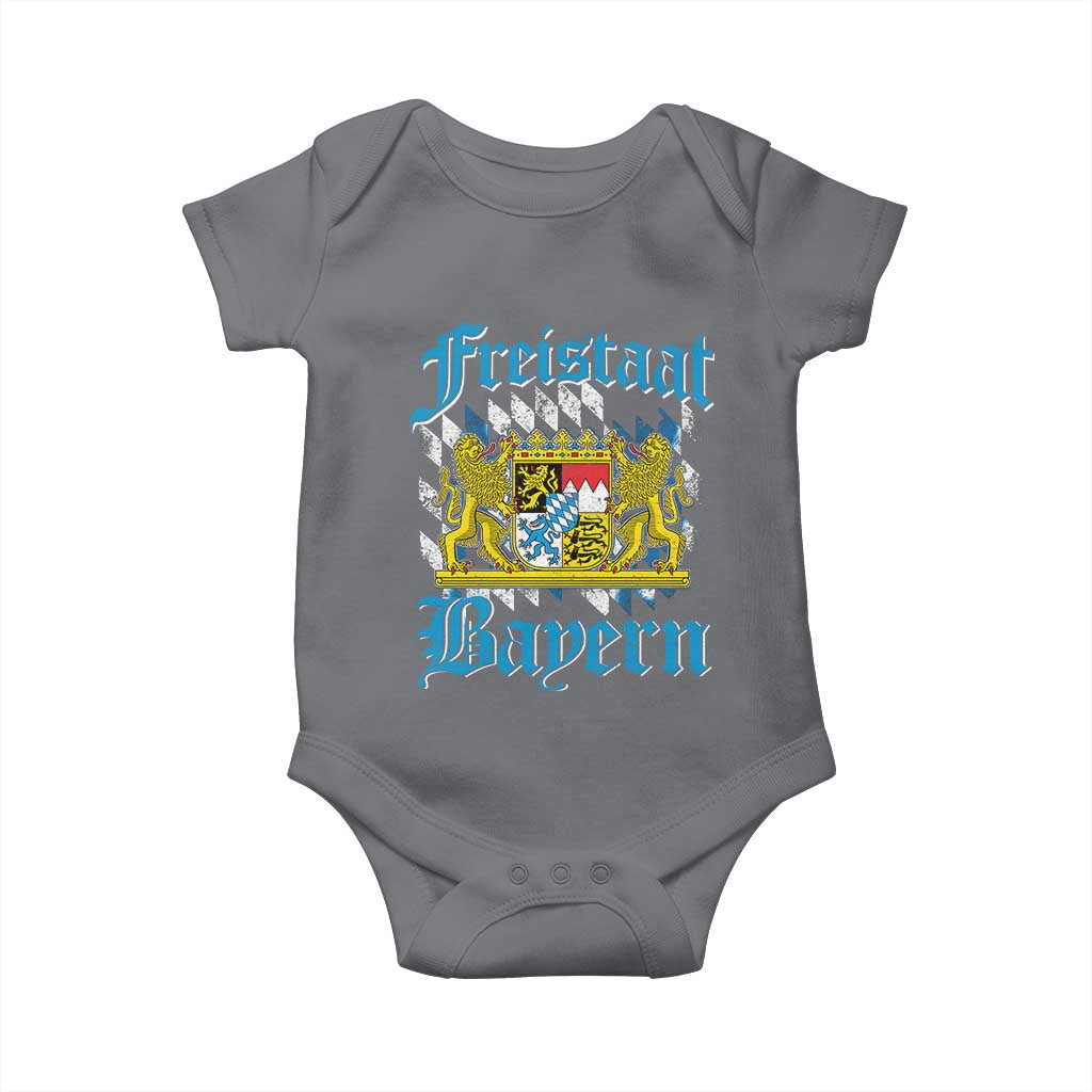 Freustaat Bayern Baby Onesie Bavaria German Munich Oktoberfest TS11 Charcoal Print Your Wear