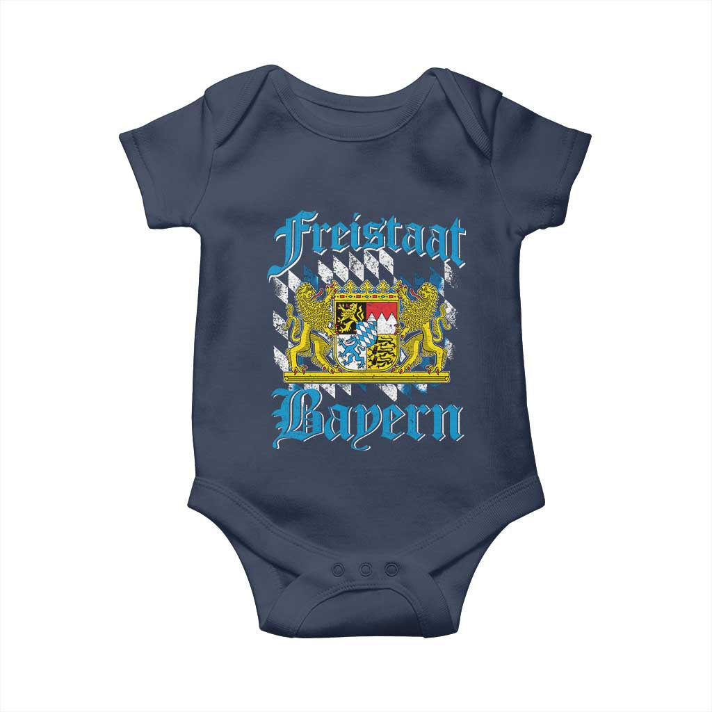 Freustaat Bayern Baby Onesie Bavaria German Munich Oktoberfest TS11 Navy Print Your Wear