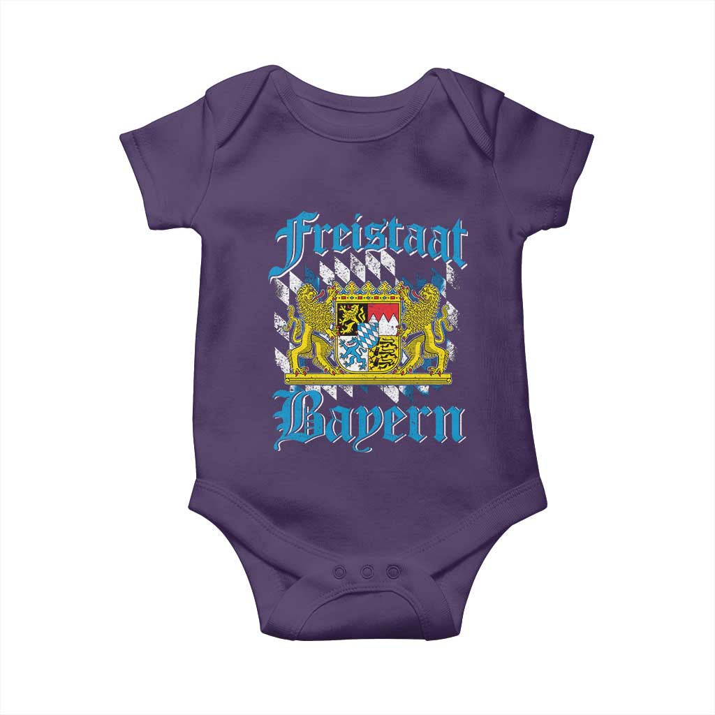 Freistaat Bayern Baby Onesie Bavaria German Munich Oktoberfest TS11 Purple Print Your Wear