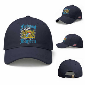 Freistaat Bayern Baseball Cap Bavaria German Munich Oktoberfest TS11 Baseball Cap Universal Fit Navy Print Your Wear
