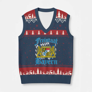 Freistaat Bayern V-Neck Knit Sweater Vest Bavaria German Munich Oktoberfest TS11 Navy Red Print Your Wear