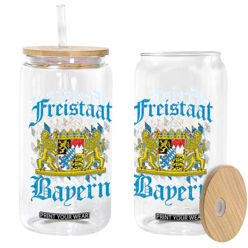 Freustaat Bayern Glass Can Bavaria German Munich Oktoberfest TS11 Print Your Wear