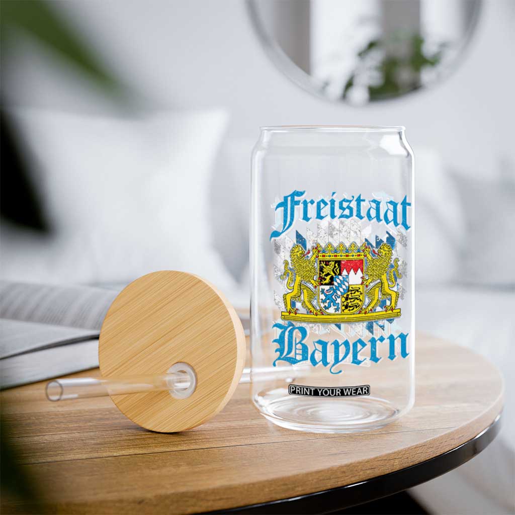 Freustaat Bayern Glass Can Bavaria German Munich Oktoberfest TS11 Print Your Wear