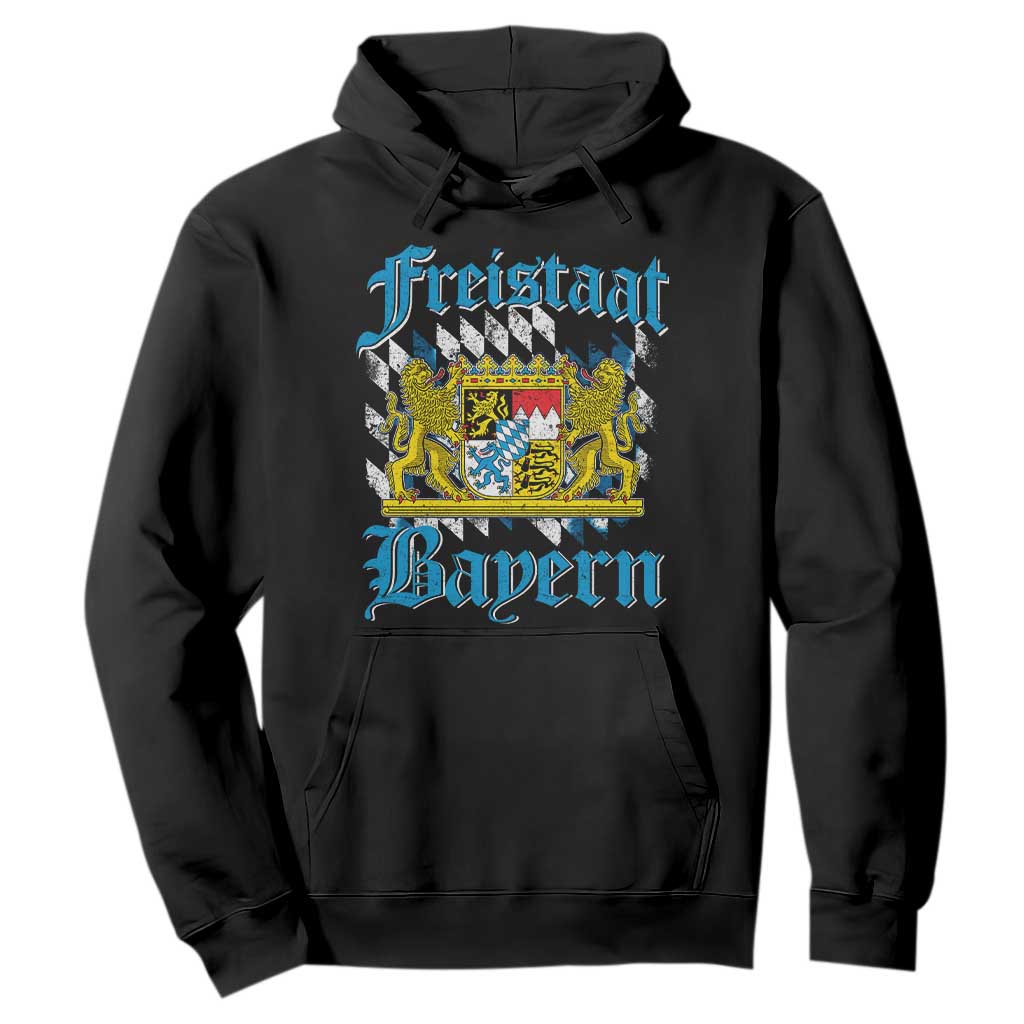 Freustaat Bayern Hoodie Bavaria German Munich Oktoberfest TS11 Black Print Your Wear