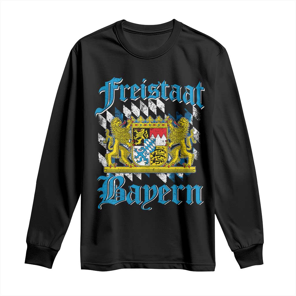 Freustaat Bayern Long Sleeve Shirt Bavaria German Munich Oktoberfest TS11 Black Print Your Wear