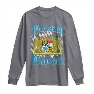 Freustaat Bayern Long Sleeve Shirt Bavaria German Munich Oktoberfest TS11 Charcoal Print Your Wear