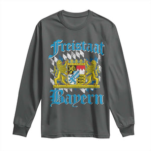 Freustaat Bayern Long Sleeve Shirt Bavaria German Munich Oktoberfest TS11 Dark Heather Print Your Wear