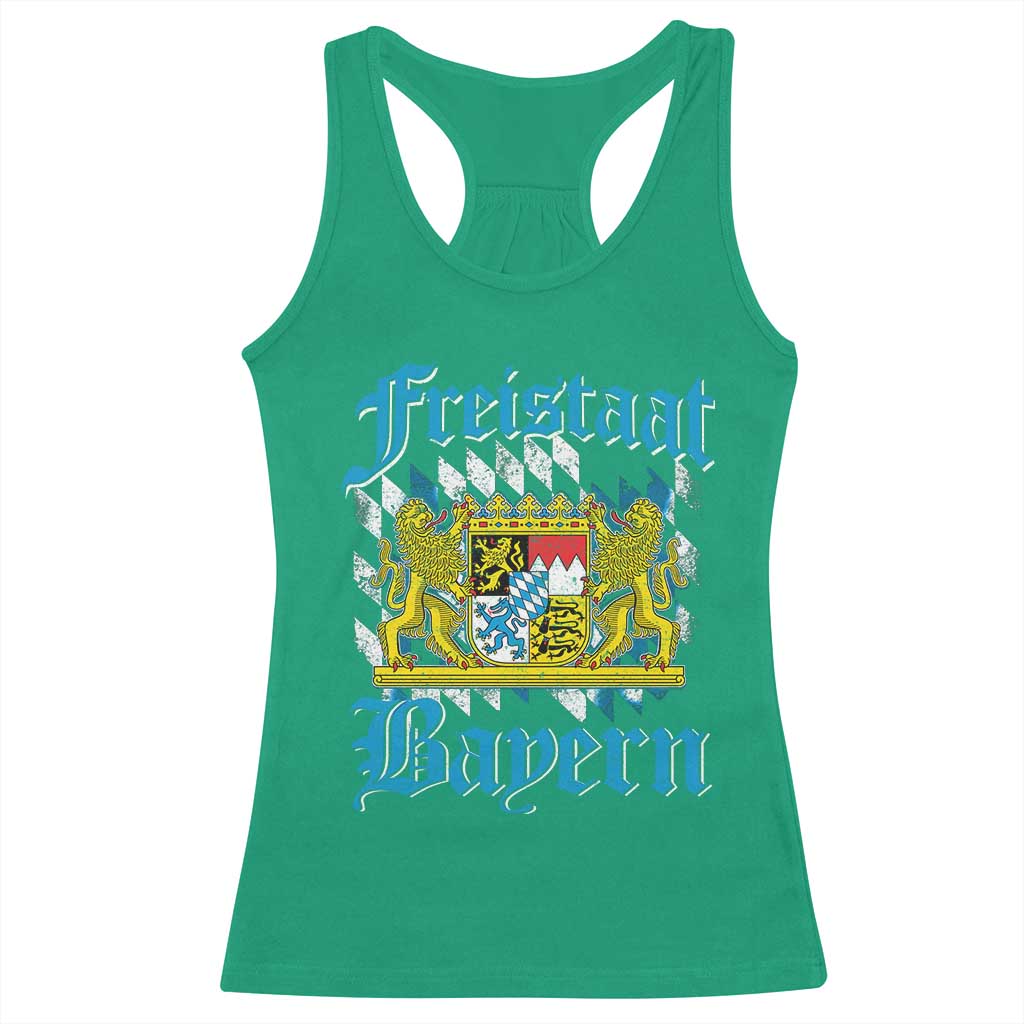 Freistaat Bayern Racerback Tank Top Bavaria German Munich Oktoberfest TS11 Irish Green Print Your Wear