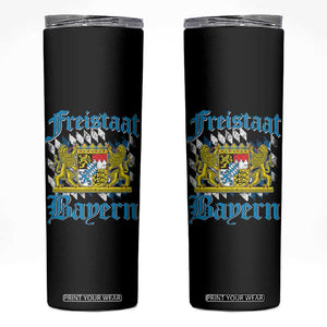 Freustaat Bayern Skinny Tumbler Bavaria German Munich Oktoberfest TS11 Black Print Your Wear