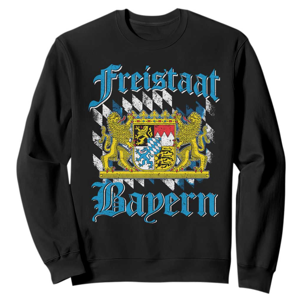 Freustaat Bayern Sweatshirt Bavaria German Munich Oktoberfest TS11 Black Print Your Wear