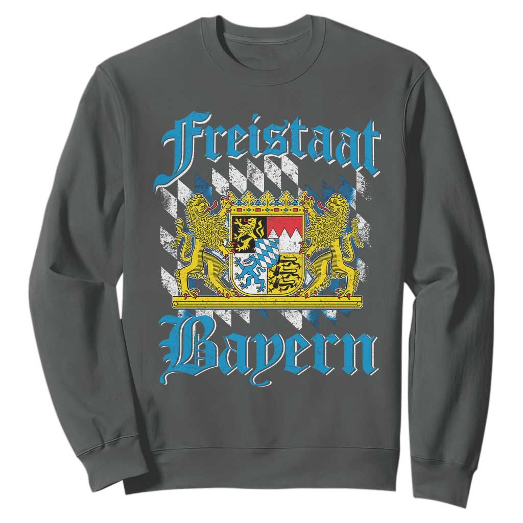 Freustaat Bayern Sweatshirt Bavaria German Munich Oktoberfest TS11 Dark Heather Print Your Wear