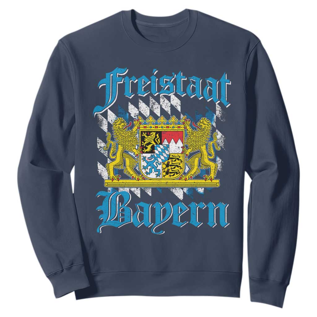 Freustaat Bayern Sweatshirt Bavaria German Munich Oktoberfest TS11 Navy Print Your Wear