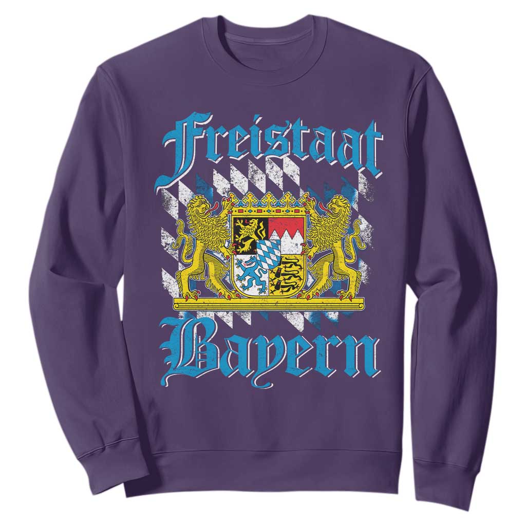 Freustaat Bayern Sweatshirt Bavaria German Munich Oktoberfest TS11 Purple Print Your Wear