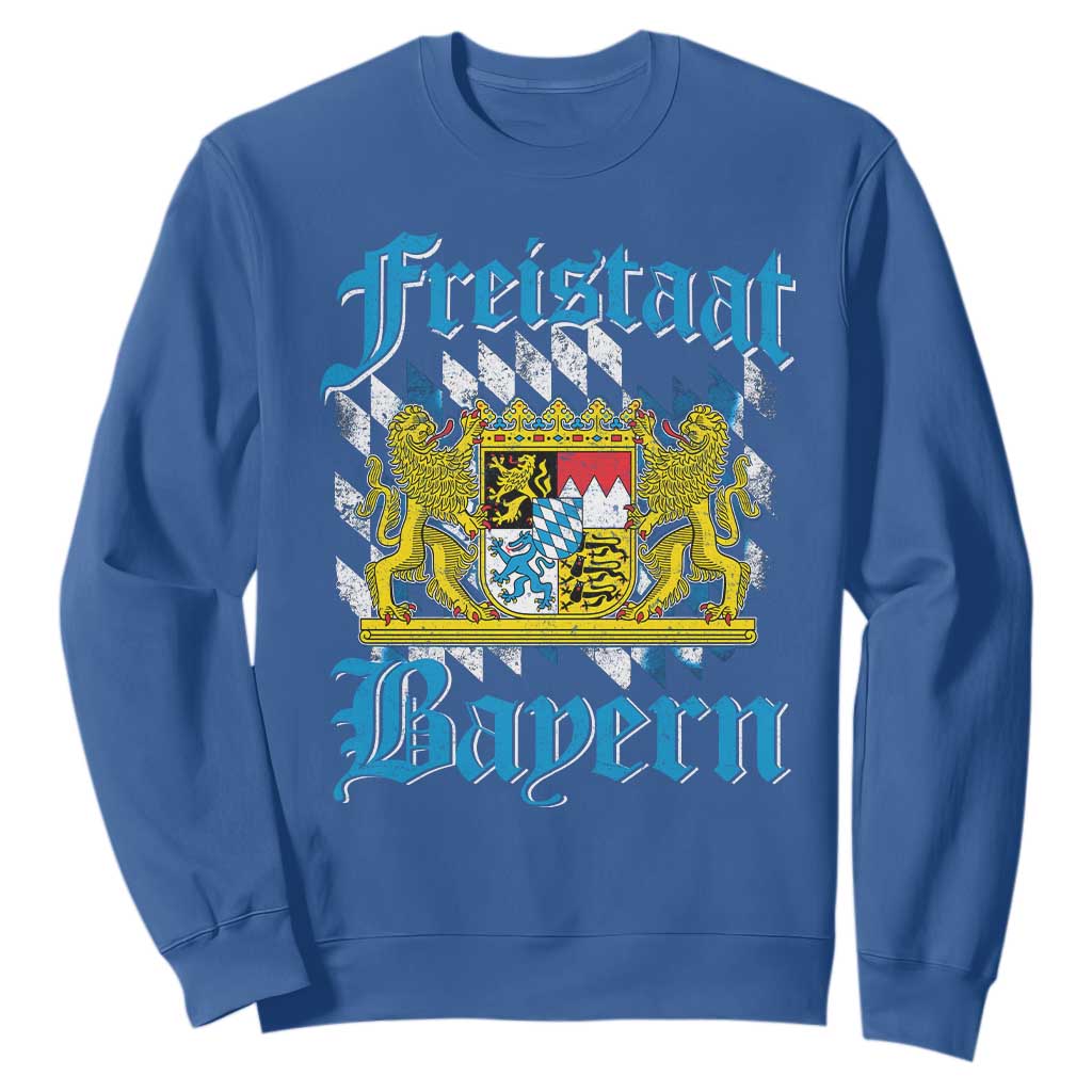 Freustaat Bayern Sweatshirt Bavaria German Munich Oktoberfest TS11 Royal Blue Print Your Wear