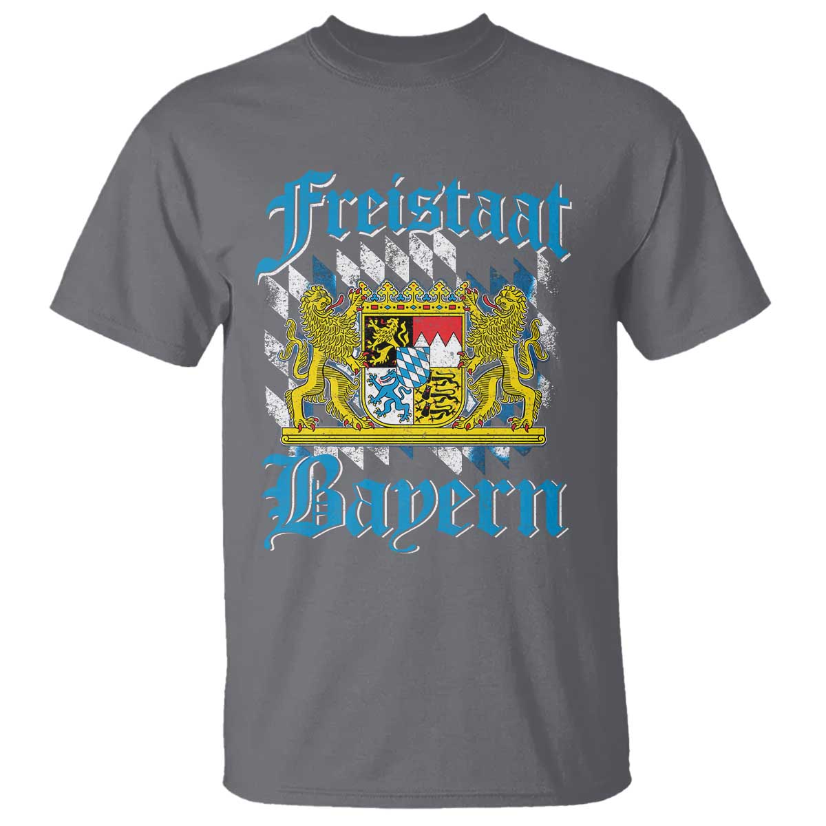 Freustaat Bayern T Shirt Bavaria German Munich Oktoberfest TS11 Charcoal Print Your Wear