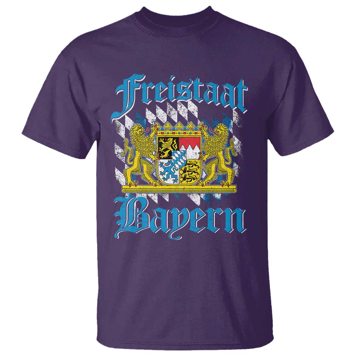 Freustaat Bayern T Shirt Bavaria German Munich Oktoberfest TS11 Purple Print Your Wear