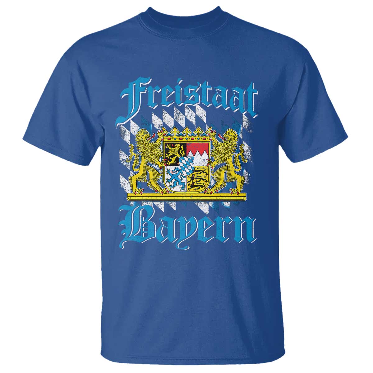 Freustaat Bayern T Shirt Bavaria German Munich Oktoberfest TS11 Royal Blue Print Your Wear