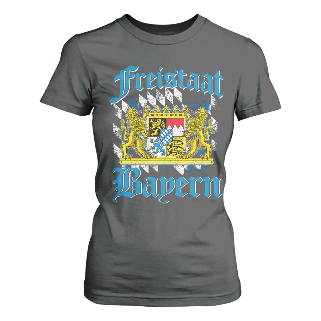 Freistaat Bayern T Shirt For Women Bavaria German Munich Oktoberfest TS11 Dark Heather Print Your Wear