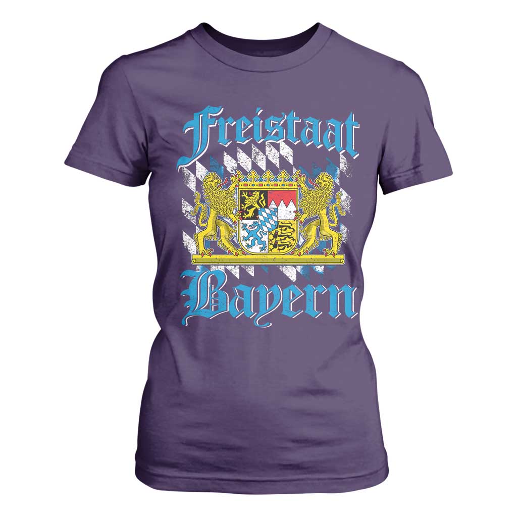 Freustaat Bayern T Shirt For Women Bavaria German Munich Oktoberfest TS11 Purple Print Your Wear