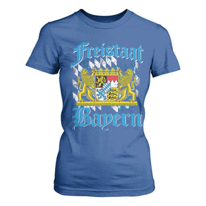 Freistaat Bayern T Shirt For Women Bavaria German Munich Oktoberfest TS11 Royal Blue Print Your Wear
