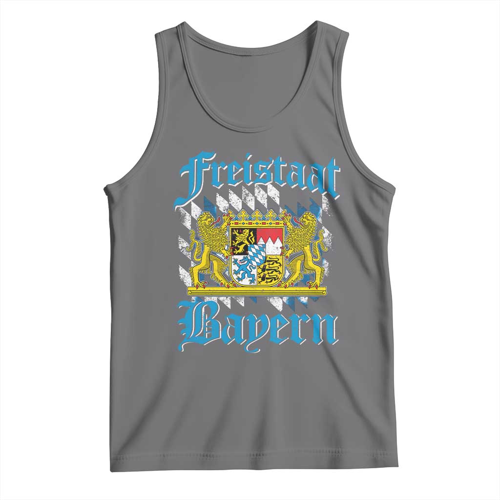 Freustaat Bayern Tank Top Bavaria German Munich Oktoberfest TS11 Black Heather Print Your Wear