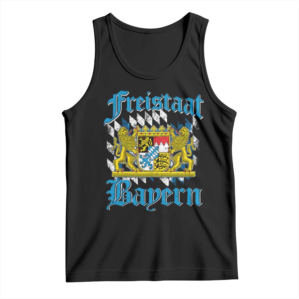 Freustaat Bayern Tank Top Bavaria German Munich Oktoberfest TS11 Black Print Your Wear