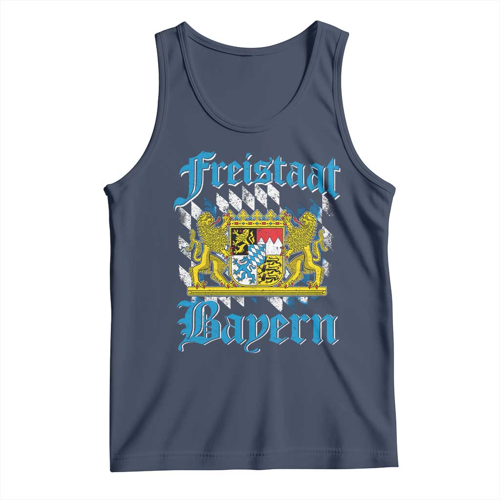 Freistaat Bayern Tank Top Bavaria German Munich Oktoberfest TS11 Navy Print Your Wear
