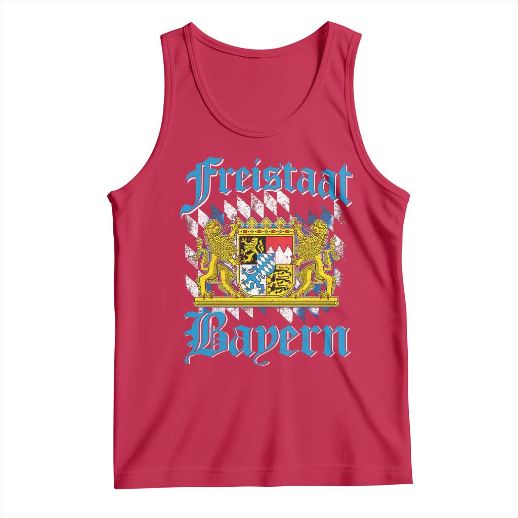 Freistaat Bayern Tank Top Bavaria German Munich Oktoberfest TS11 Red Print Your Wear