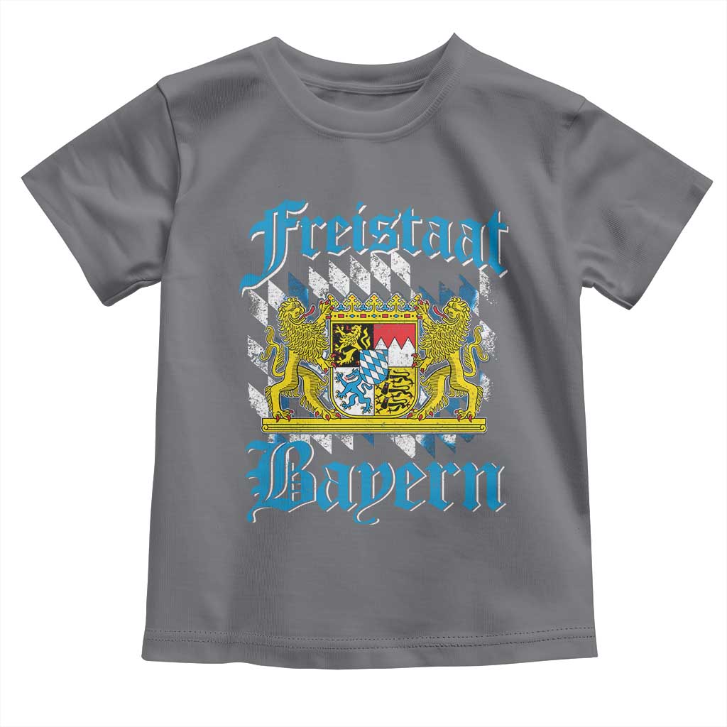 Freustaat Bayern Toddler T Shirt Bavaria German Munich Oktoberfest TS11 Charcoal Print Your Wear