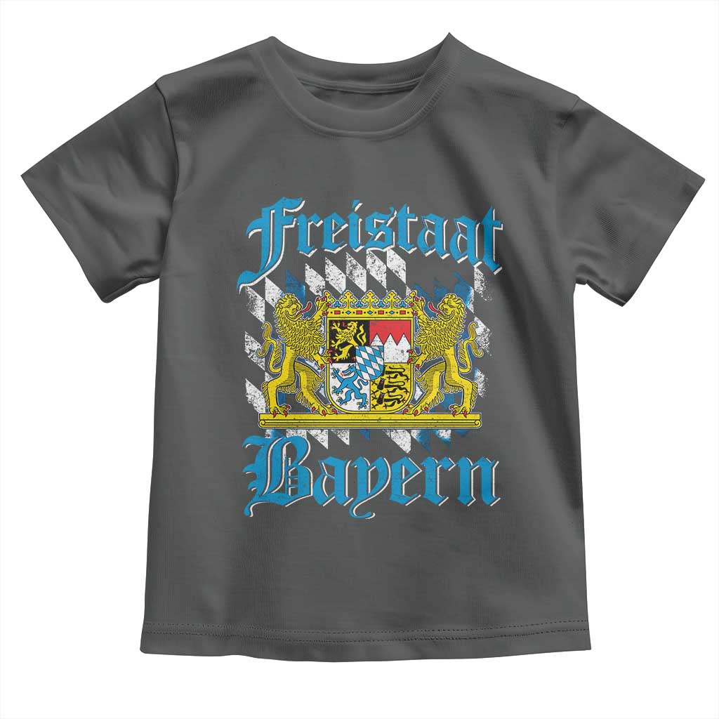 Freustaat Bayern Toddler T Shirt Bavaria German Munich Oktoberfest TS11 Dark Heather Print Your Wear