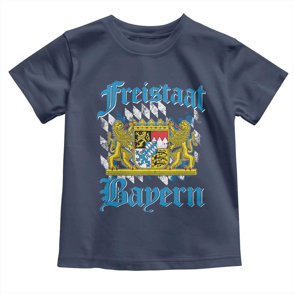 Freustaat Bayern Toddler T Shirt Bavaria German Munich Oktoberfest TS11 Navy Print Your Wear