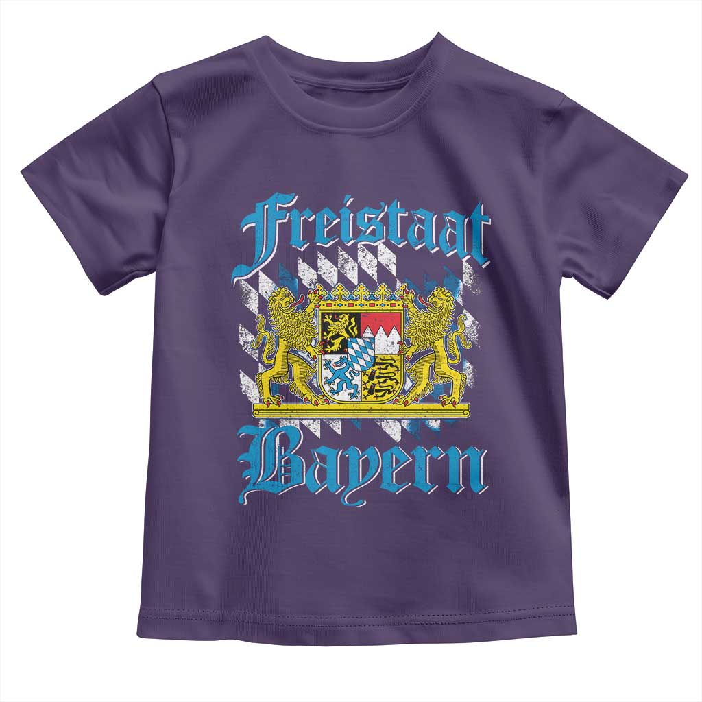 Freustaat Bayern Toddler T Shirt Bavaria German Munich Oktoberfest TS11 Purple Print Your Wear