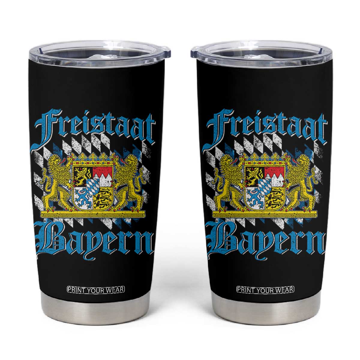 Freustaat Bayern Tumbler Cup Bavaria German Munich Oktoberfest TS11 Black Print Your Wear