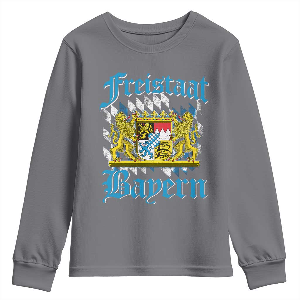 Freistaat Bayern Youth Sweatshirt Bavaria German Munich Oktoberfest TS11 Charcoal Print Your Wear