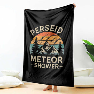 Perseid Meteor Shower Throw Blanket Shooting Stars Astronomy Vintage Mountain TS11 Print Your Wear