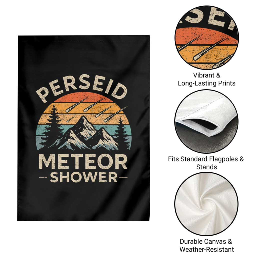 Perseid Meteor Shower Garden Flag Shooting Stars Astronomy Vintage Mountain TS11 Print Your Wear