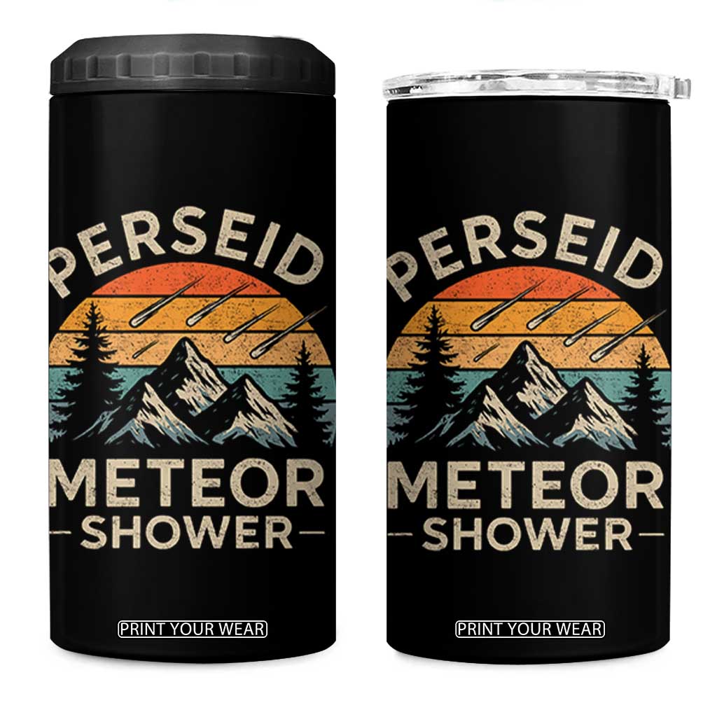 Perseid Meteor Shower 4 in 1 Can Cooler Tumbler Shooting Stars Astronomy Vintage Mountain TS11 One Size: 16 oz Black Print Your Wear