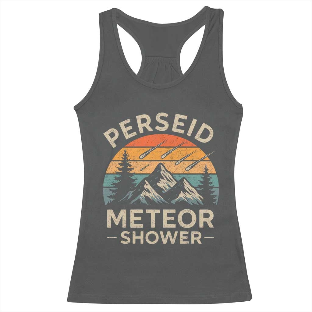 Perseid Meteor Shower Racerback Tank Top Shooting Stars Astronomy Vintage Mountain TS11 Dark Heather Print Your Wear