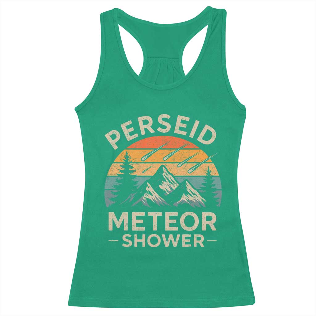 Perseid Meteor Shower Racerback Tank Top Shooting Stars Astronomy Vintage Mountain TS11 Irish Green Print Your Wear