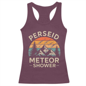 Perseid Meteor Shower Racerback Tank Top Shooting Stars Astronomy Vintage Mountain TS11 Maroon Print Your Wear