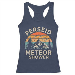 Perseid Meteor Shower Racerback Tank Top Shooting Stars Astronomy Vintage Mountain TS11 Navy Print Your Wear
