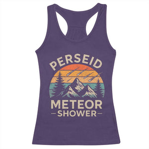 Perseid Meteor Shower Racerback Tank Top Shooting Stars Astronomy Vintage Mountain TS11 Purple Print Your Wear
