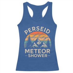 Perseid Meteor Shower Racerback Tank Top Shooting Stars Astronomy Vintage Mountain TS11 Royal Blue Print Your Wear